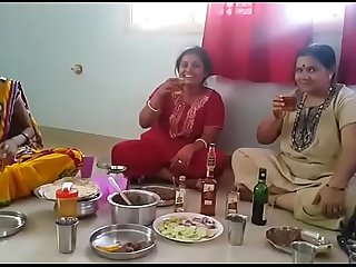 Village Aunties enjoying party with wine than fucking with her husbands... HD